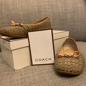 Brown/Tan Coach Flats